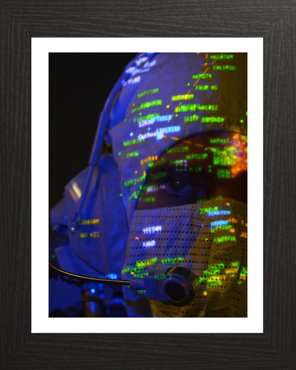 Radar operator Portrait Photo Print - Royal Navy Hampshire Prints 10 x 8 Black Frame Yes