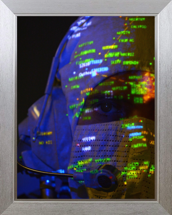 Radar operator Portrait Photo Print - Royal Navy Hampshire Prints 10 x 8 Silver Frame No