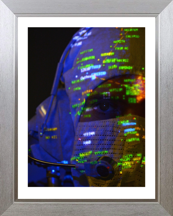 Radar operator Portrait Photo Print - Royal Navy Hampshire Prints 10 x 8 Silver Frame Yes