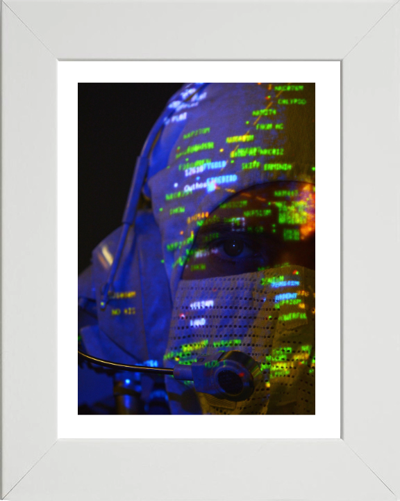 Radar operator Portrait Photo Print - Royal Navy Hampshire Prints 10 x 8 White Frame Yes