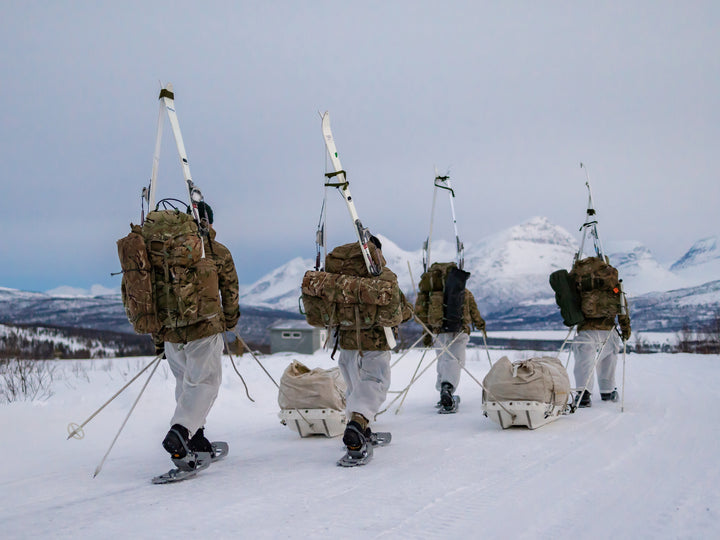 Royal Marines Commandos yomping in snow shoes Photo Print Hampshire Prints 6 x 4 No Frame No