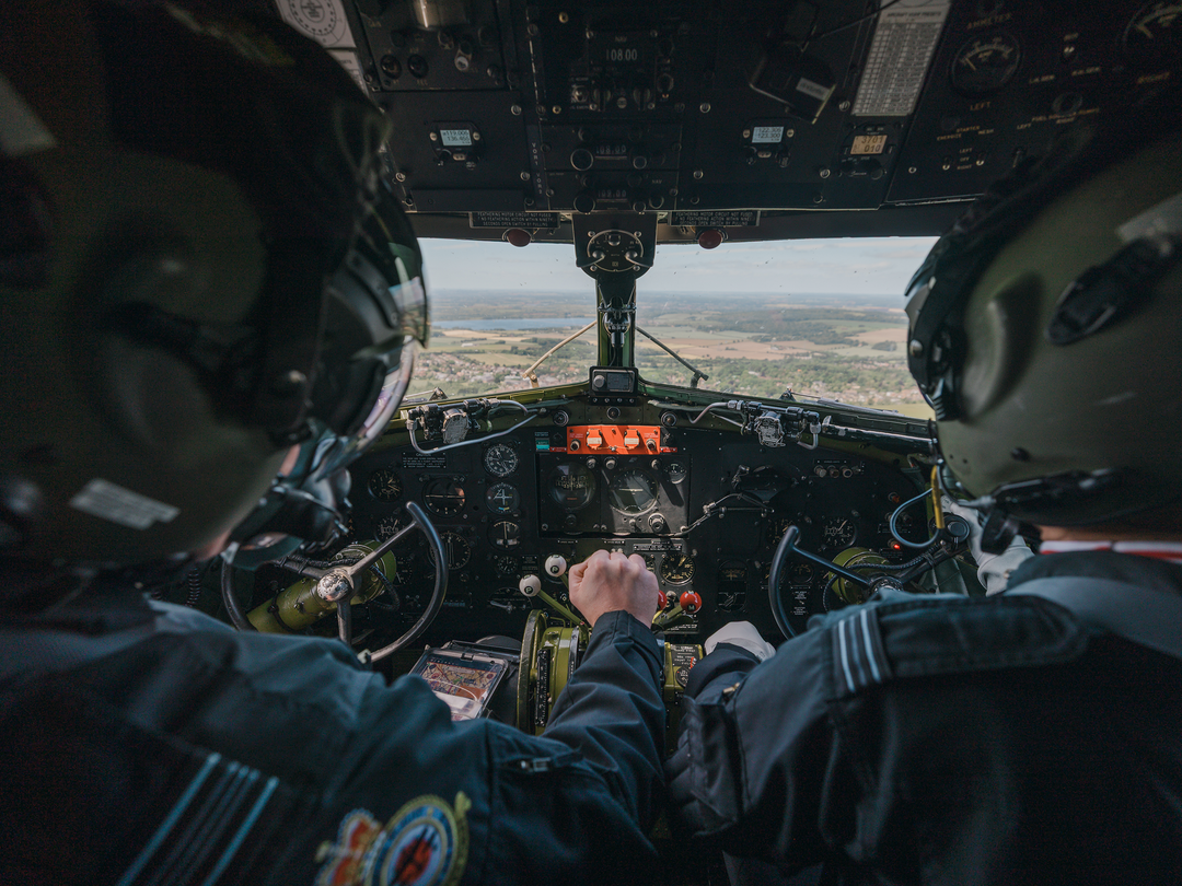 RAF BBMF Dakota Cockpit View 2026 Photo Print - Posters, Prints, & Visual Artwork - by Hampshire Prints (image 1 of 9)