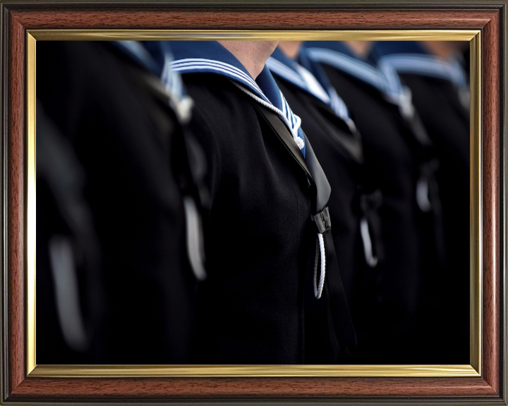 Sailors on parade Photo Print - Royal Navy Hampshire Prints 10 x 8 Classic Frame No