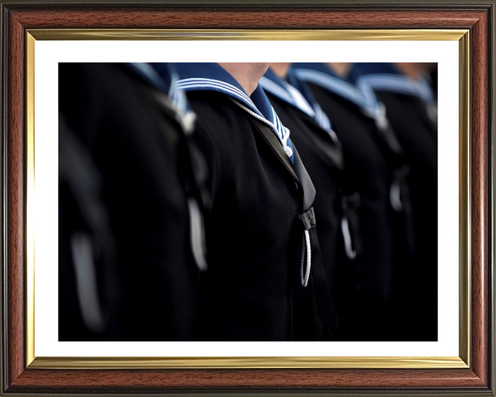 Sailors on parade Photo Print - Royal Navy Hampshire Prints 10 x 8 Classic Frame Yes