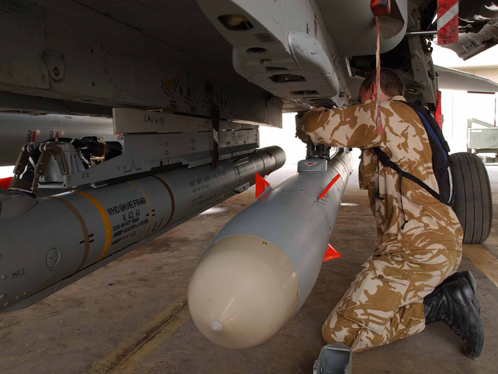RAF Tornado GR4 ALARM Missile Loading Kuwait March 2003