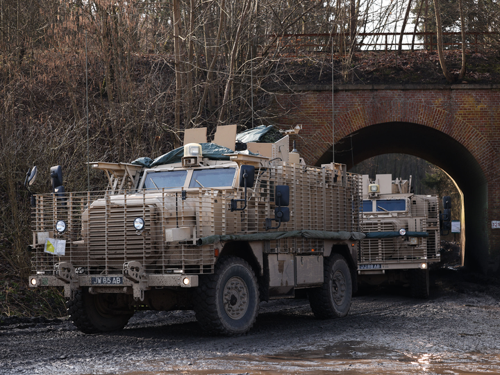 British Army Ridgeback vehicles Photo Print Wall Art Military Decor Poster Posters, Prints, & Visual Artwork Hampshire Prints 6 x 4 No Frame No