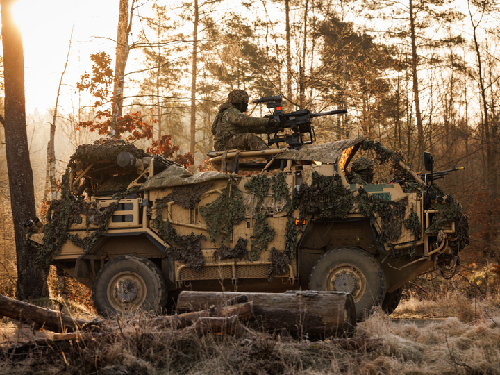 Jackal Vehicle At Sunset Photo Print - British Army Vehicle Hampshire Prints 6 x 4 No Frame No