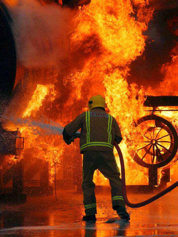 RAF Firefighter Fire Training Marham January 2005
