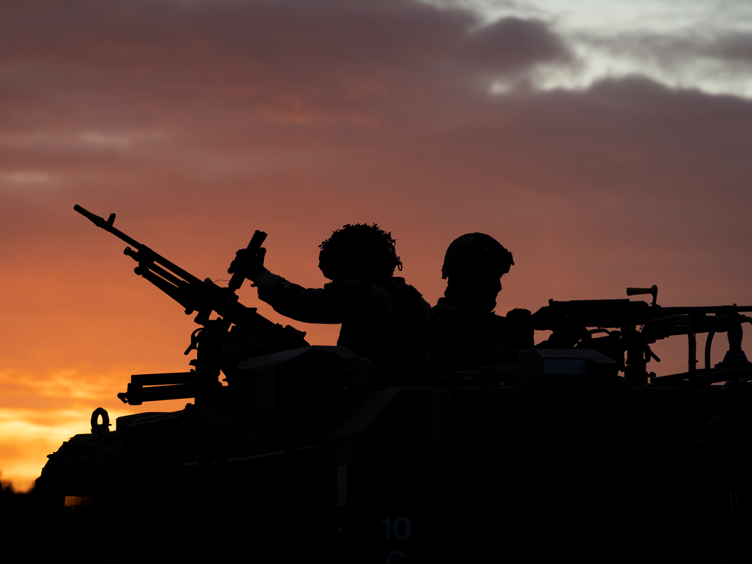 RAF Regiment with a Foxhound Vehicle at Sunset Photo Print Royal Air Force Wall Art Military Decor Posters, Prints, & Visual Artwork Hampshire Prints 6 x 4 No Frame No