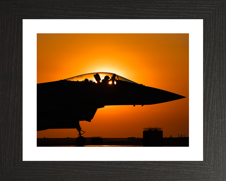 Typhoon FGR4 11 Sqn RAF Fixed Wing Aircraft Pilot Cockpit Silhouette Sunset Darwin July 2024 Photo Print - Posters, Prints, & Visual Artwork - by Hampshire Prints (image 2 of 9)