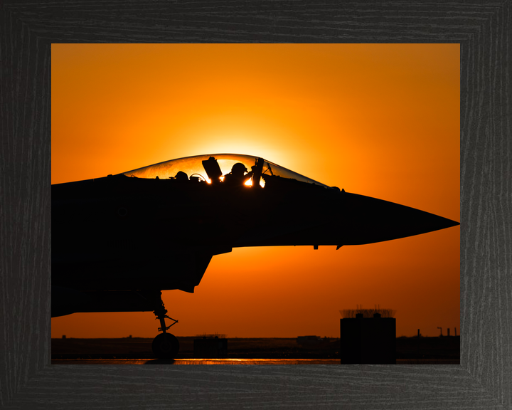 Typhoon FGR4 11 Sqn RAF Fixed Wing Aircraft Pilot Cockpit Silhouette Sunset Darwin July 2024 Photo Print - Posters, Prints, & Visual Artwork - by Hampshire Prints (image 3 of 9)