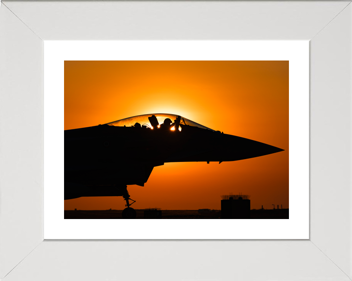 Typhoon FGR4 11 Sqn RAF Fixed Wing Aircraft Pilot Cockpit Silhouette Sunset Darwin July 2024 Photo Print - Posters, Prints, & Visual Artwork - by Hampshire Prints (image 4 of 9)