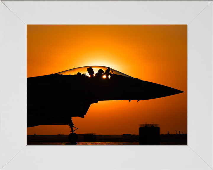 Typhoon FGR4 11 Sqn RAF Fixed Wing Aircraft Pilot Cockpit Silhouette Sunset Darwin July 2024 Photo Print - Posters, Prints, & Visual Artwork - by Hampshire Prints (image 5 of 9)