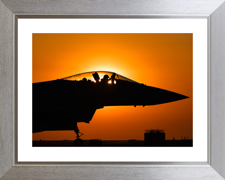 Typhoon FGR4 11 Sqn RAF Fixed Wing Aircraft Pilot Cockpit Silhouette Sunset Darwin July 2024 Photo Print - Posters, Prints, & Visual Artwork - by Hampshire Prints (image 6 of 9)