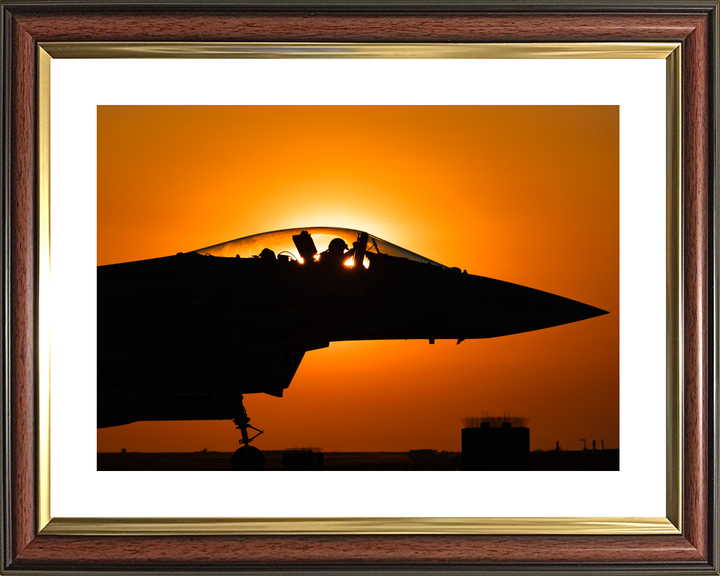 Typhoon FGR4 11 Sqn RAF Fixed Wing Aircraft Pilot Cockpit Silhouette Sunset Darwin July 2024 Photo Print - Posters, Prints, & Visual Artwork - by Hampshire Prints (image 8 of 9)