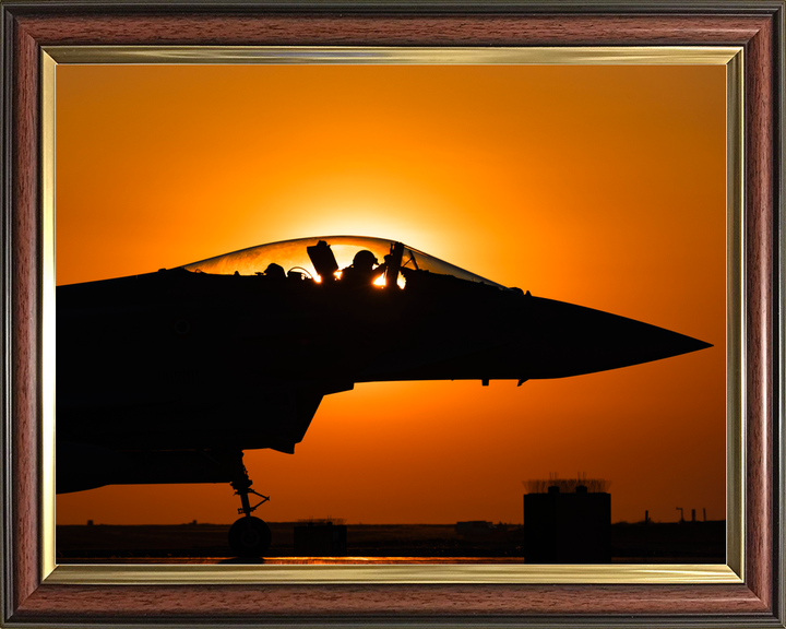 Typhoon FGR4 11 Sqn RAF Fixed Wing Aircraft Pilot Cockpit Silhouette Sunset Darwin July 2024 Photo Print - Posters, Prints, & Visual Artwork - by Hampshire Prints (image 9 of 9)