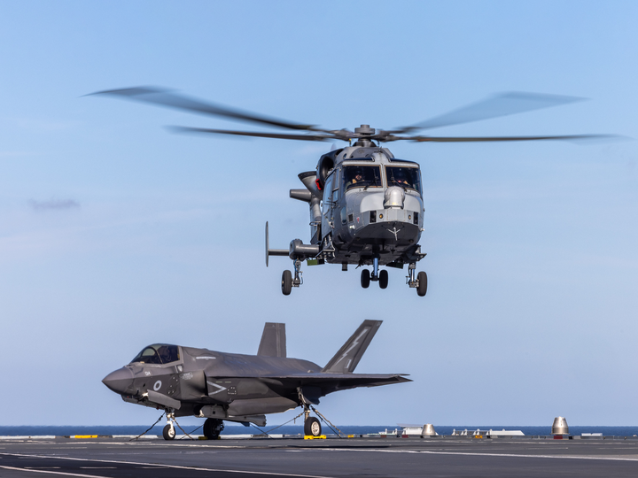 British Army Wildcat Helicopter and F-35B Jet Photo Print Posters, Prints, & Visual Artwork Hampshire Prints 6 x 4 No Frame No