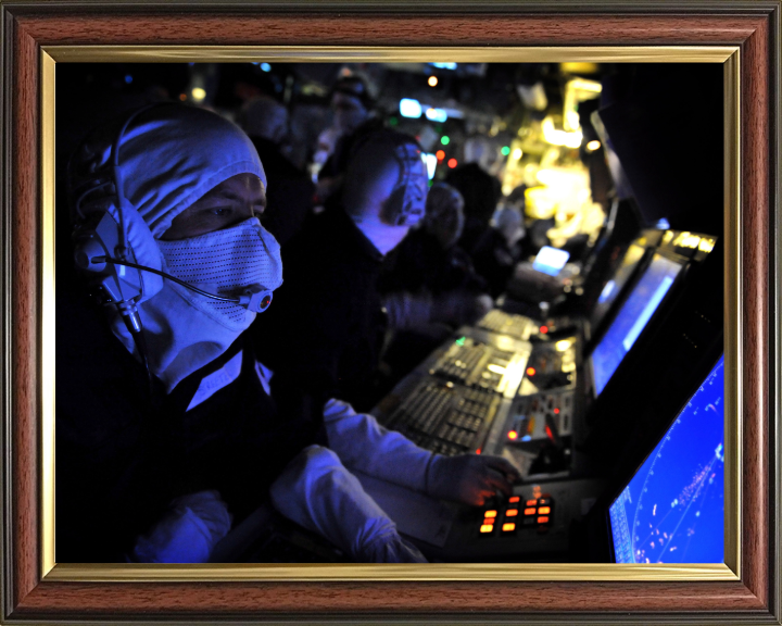 Warship Operations Room Photo Print - Royal Navy Hampshire Prints 10 x 8 Classic Frame No