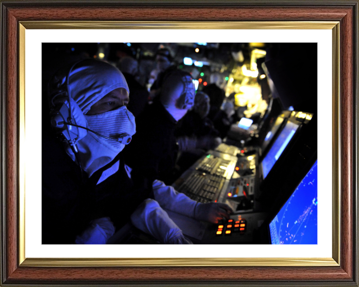 Warship Operations Room Photo Print - Royal Navy Hampshire Prints 10 x 8 Classic Frame Yes