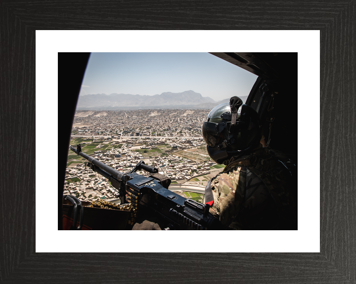 RAF Puma Door Gunner Over Kabul May 2021