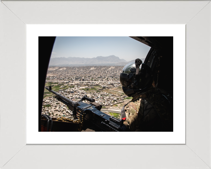 RAF Puma Door Gunner Over Kabul May 2021