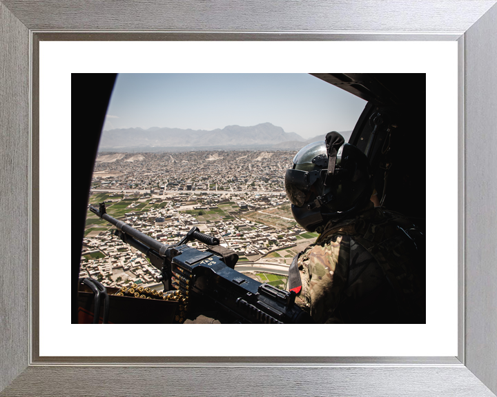 RAF Puma Door Gunner Over Kabul May 2021