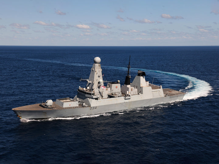 HMS Diamond (D34) Photo Print - Hard Turn - Royal Navy Type 45 Destroyer Hampshire Prints 6 x 4 No Frame No