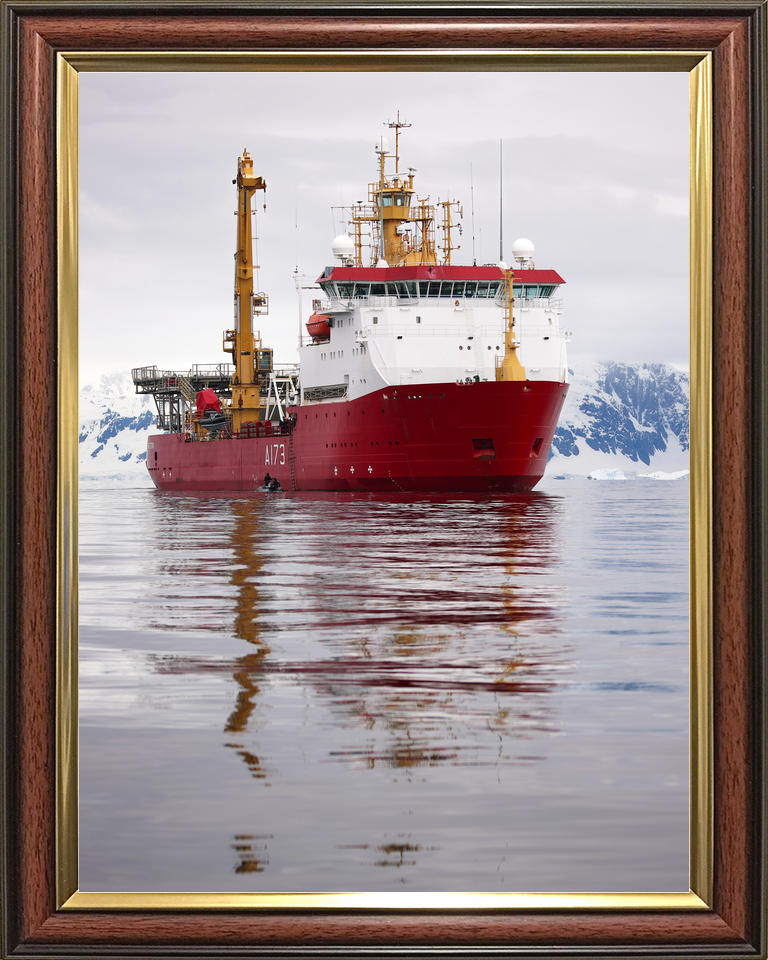 HMS Protector A173 Ice Patrol Vessel January 2024 Starboard Bow View Portrait Photo Print - Posters, Prints, & Visual Artwork - by Hampshire Prints (image 9 of 9)