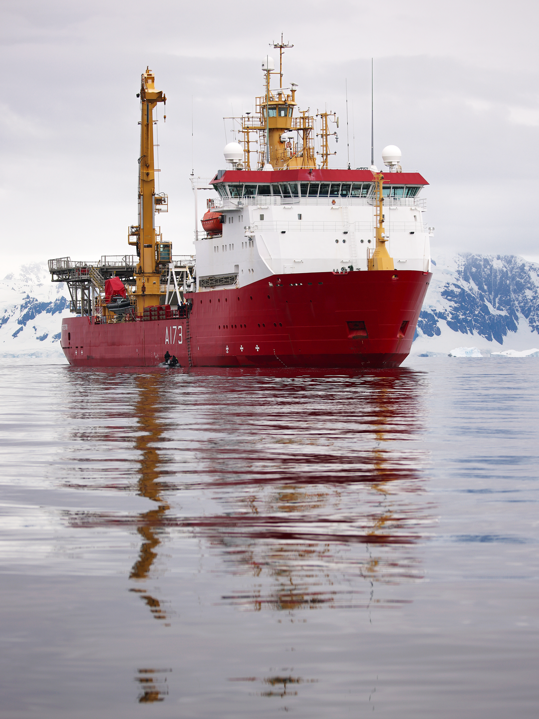 HMS Protector A173 Ice Patrol Vessel January 2024 Starboard Bow View Portrait Photo Print - Posters, Prints, & Visual Artwork - by Hampshire Prints (image 1 of 9)