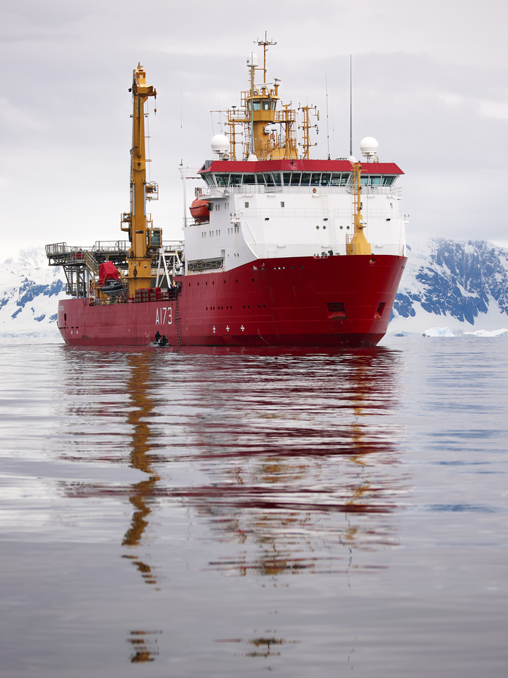HMS Protector A173 Ice Patrol Vessel January 2024 Starboard Bow View Portrait Photo Print - Posters, Prints, & Visual Artwork - by Hampshire Prints (image 1 of 9)