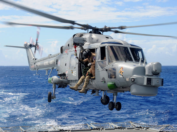 Royal Navy Lynx Helicopter Fast Rope Training HMS Monmouth 2011