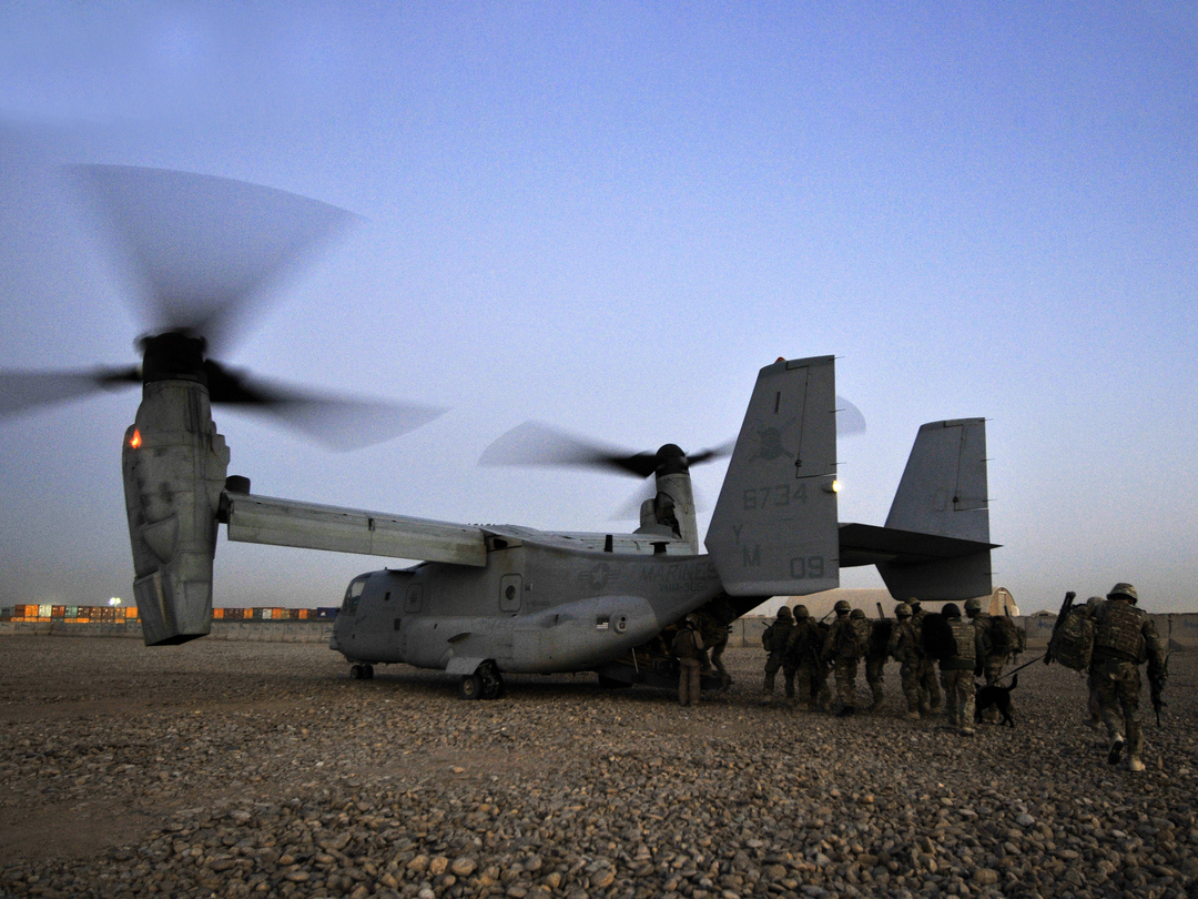 RAF Regiment II Squadron US Osprey Bastion February 2012