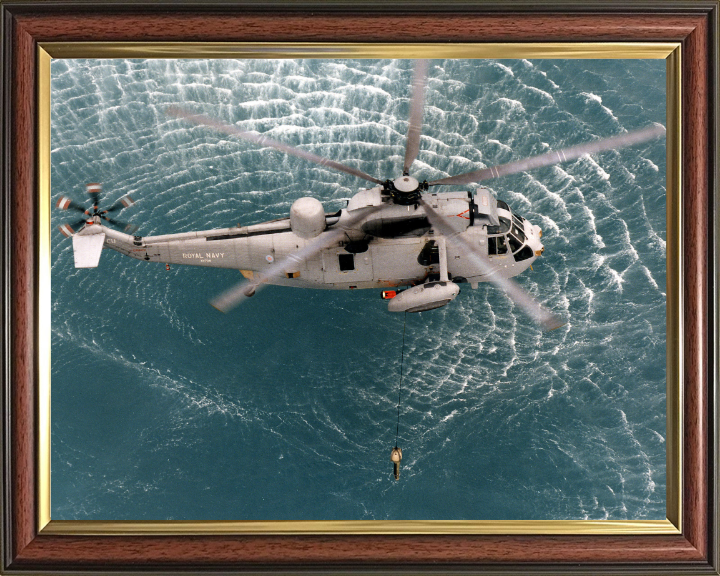 Westland Sea King MK 6 Helicopter Photo Print - Royal Navy Aircraft Hampshire Prints 10 x 8 Classic Frame No