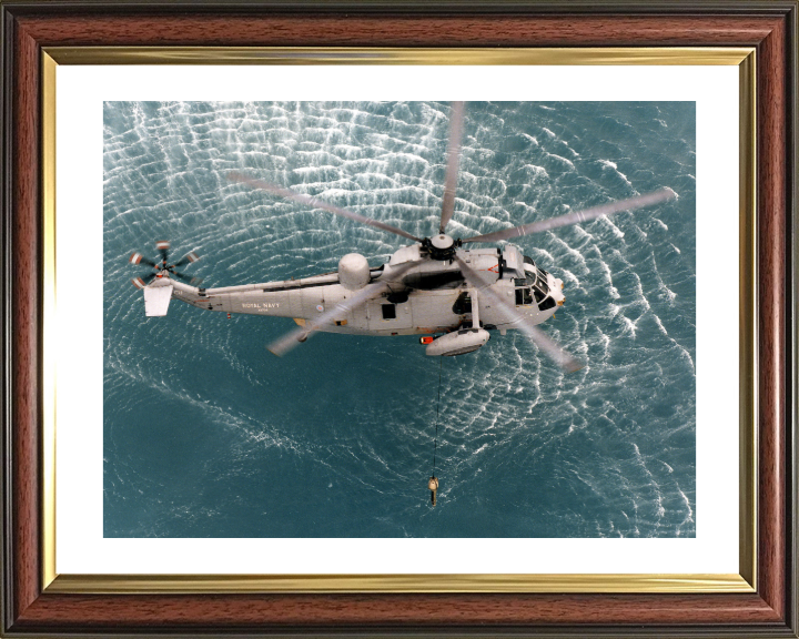 Westland Sea King MK 6 Helicopter Photo Print - Royal Navy Aircraft Hampshire Prints 10 x 8 Classic Frame Yes