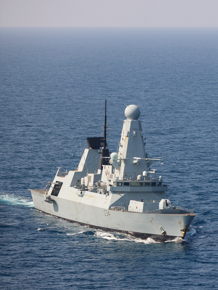 HMS Diamond D34 Type 45 Destroyer January 2024