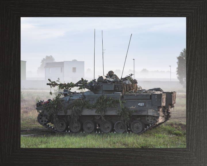 Warrior Infantry Fighting Vehicle Photo Print - British Army Vehicle Hampshire Prints 10 x 8 Black Frame No