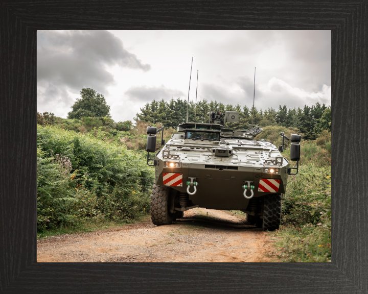 Boxer Multi Role Armoured Fighting Vehicle Photo Print - British Army Vehicle Hampshire Prints 10 x 8 Black Frame No