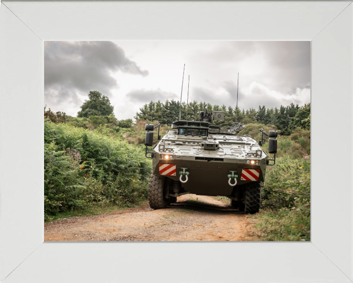 Boxer Multi Role Armoured Fighting Vehicle Photo Print - British Army Vehicle Hampshire Prints 10 x 8 White Frame No