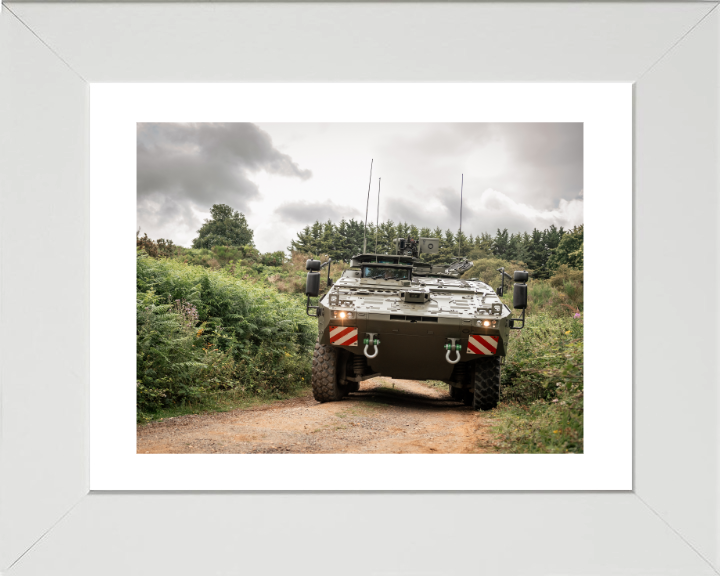 Boxer Multi Role Armoured Fighting Vehicle Photo Print - British Army Vehicle Hampshire Prints 10 x 8 White Frame Yes
