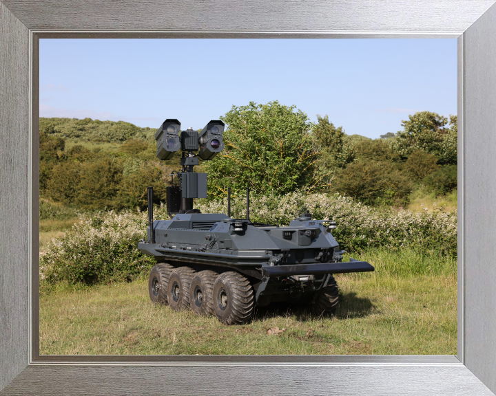 Mission Master Unmanned Ground Vehicle Photo Print - British Army Hampshire Prints 10 x 8 Silver Frame No