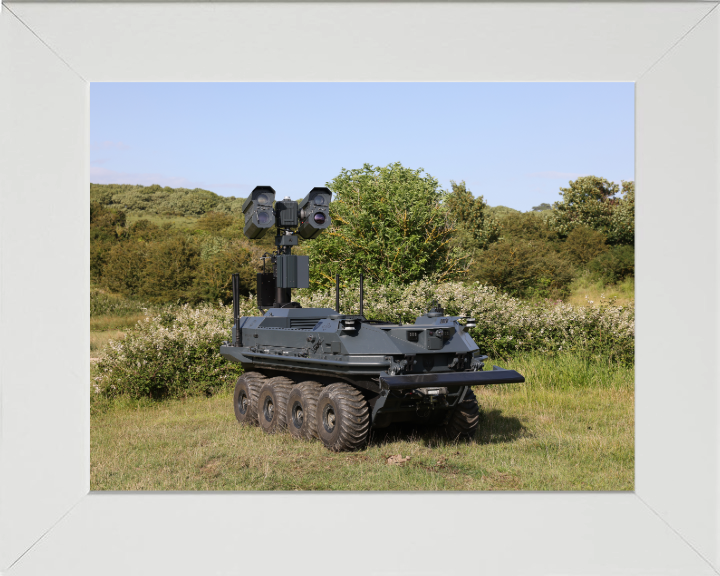 Mission Master Unmanned Ground Vehicle Photo Print - British Army Hampshire Prints 10 x 8 White Frame No