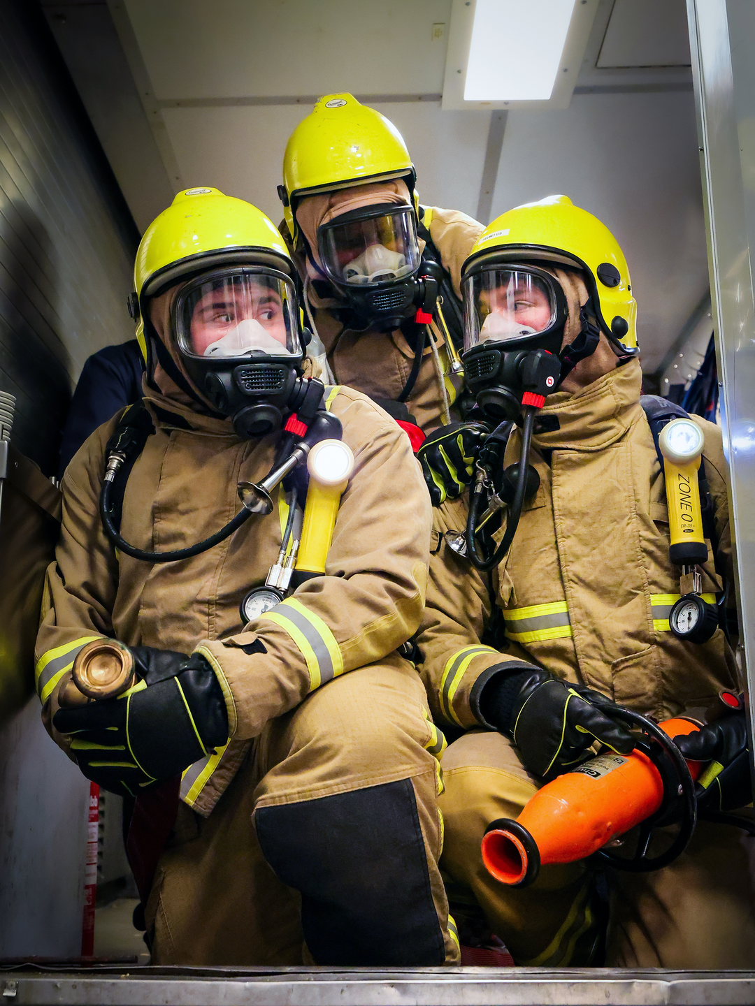 Firefighting Team During an Exercise Photo Print - Royal Navy Hampshire Prints 6 x 4 No Frame No