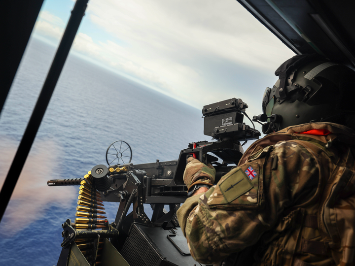 Royal Marines firing M3M from a Wildcat Helicopter Photo Print Hampshire Prints 6 x 4 No Frame No