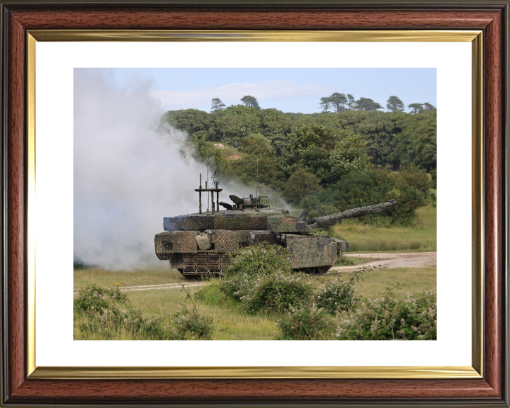 Challenger Megatron Main battle Tank Photo Print - British Army Vehicle Hampshire Prints 10 x 8 Classic Frame Yes