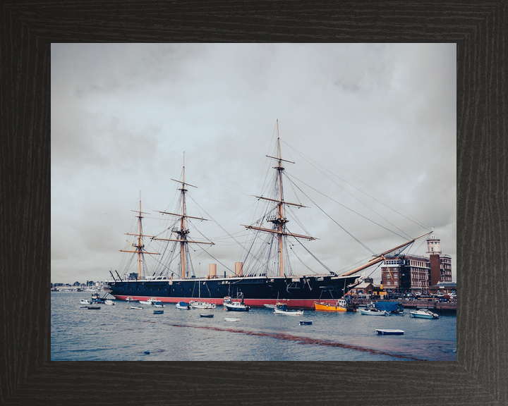 HMS Warrior 1860 Steam-powered Armoured Frigate 2018 Starboard View Photo Print - Posters, Prints, & Visual Artwork - by Hampshire Prints (image 3 of 9)