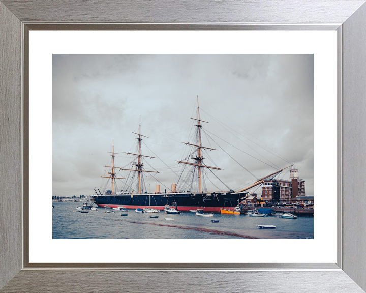 HMS Warrior 1860 Steam-powered Armoured Frigate 2018 Starboard View Photo Print - Posters, Prints, & Visual Artwork - by Hampshire Prints (image 6 of 9)