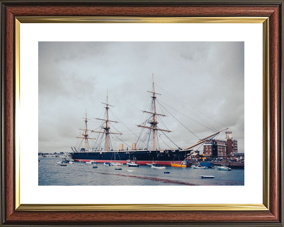 HMS Warrior 1860 Steam-powered Armoured Frigate 2018 Starboard View Photo Print - Posters, Prints, & Visual Artwork - by Hampshire Prints (image 8 of 9)