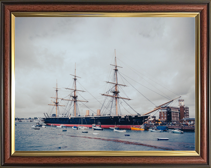 HMS Warrior 1860 Steam-powered Armoured Frigate 2018 Starboard View Photo Print - Posters, Prints, & Visual Artwork - by Hampshire Prints (image 9 of 9)