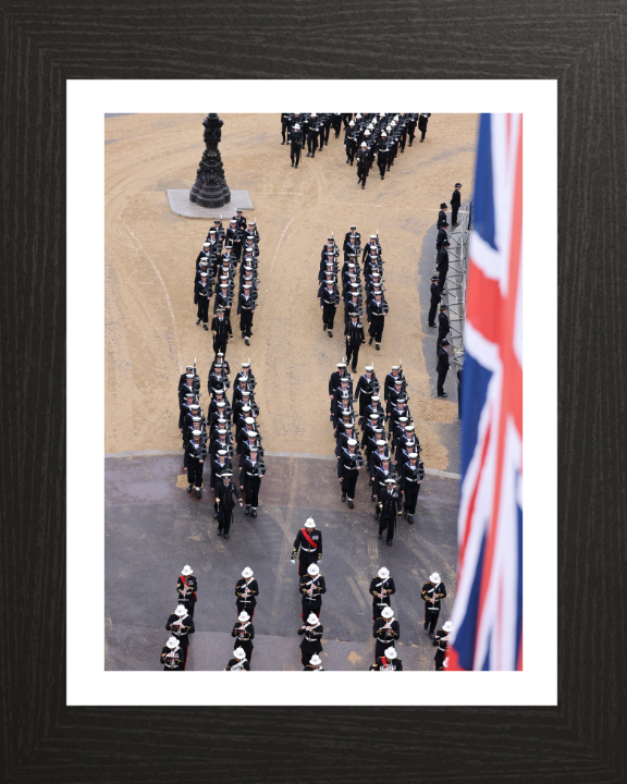 Guard Marching on the Mall London Photo Print - Royal Navy Hampshire Prints 10 x 8 Black Frame Yes