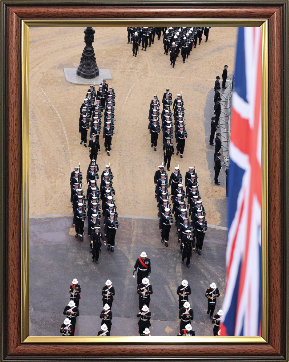 Guard Marching on the Mall London Photo Print - Royal Navy Hampshire Prints 10 x 8 Classic Frame No